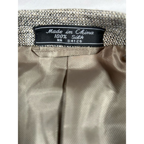 Bernard Altmann Couture Men’s 100% Silk Sport Coat Blazer Jacket 44R - Picture 3 of 11